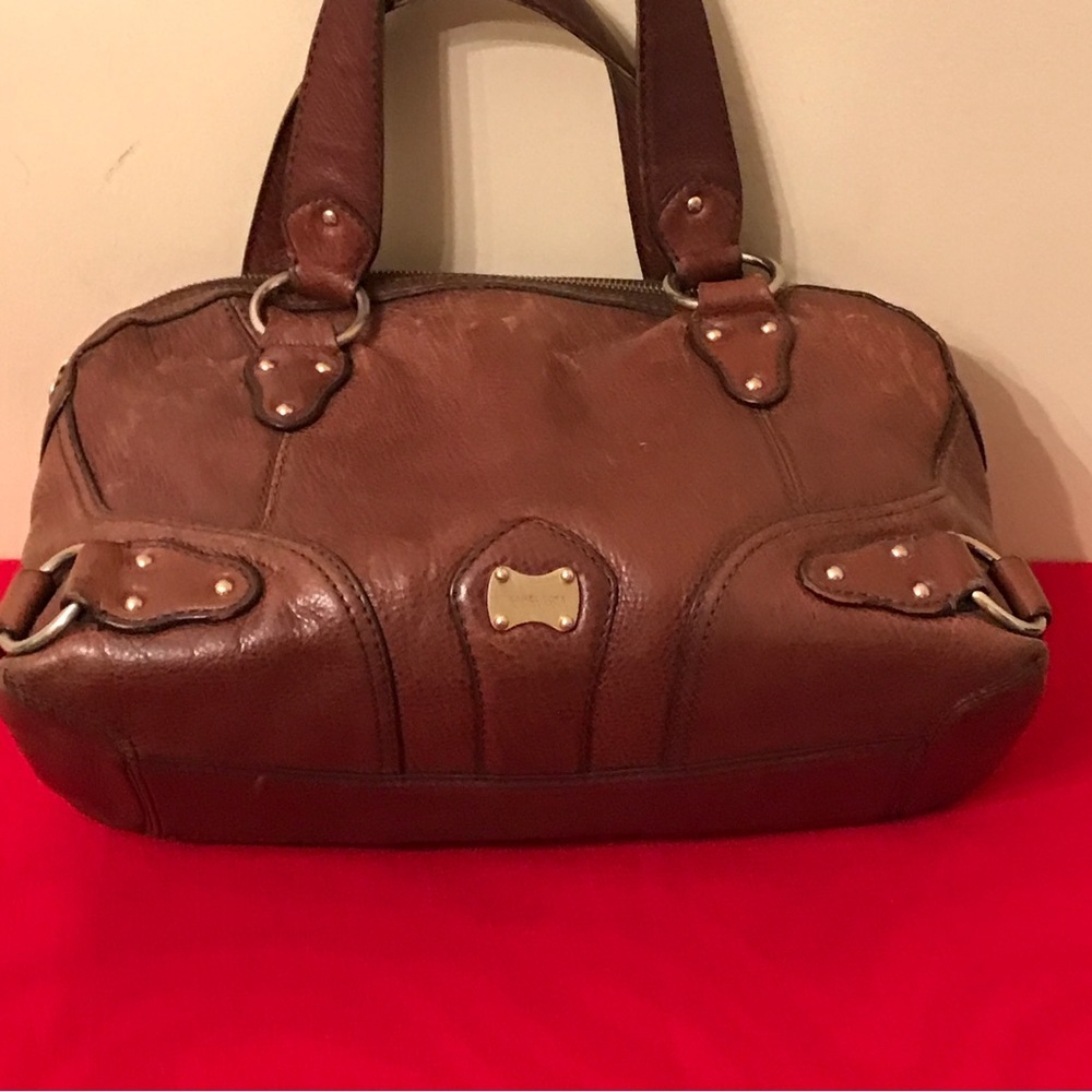 MICHAEL Michael Kors Brown Leather Pebbled Texture Satchel Bag - Picture 2 of 10
